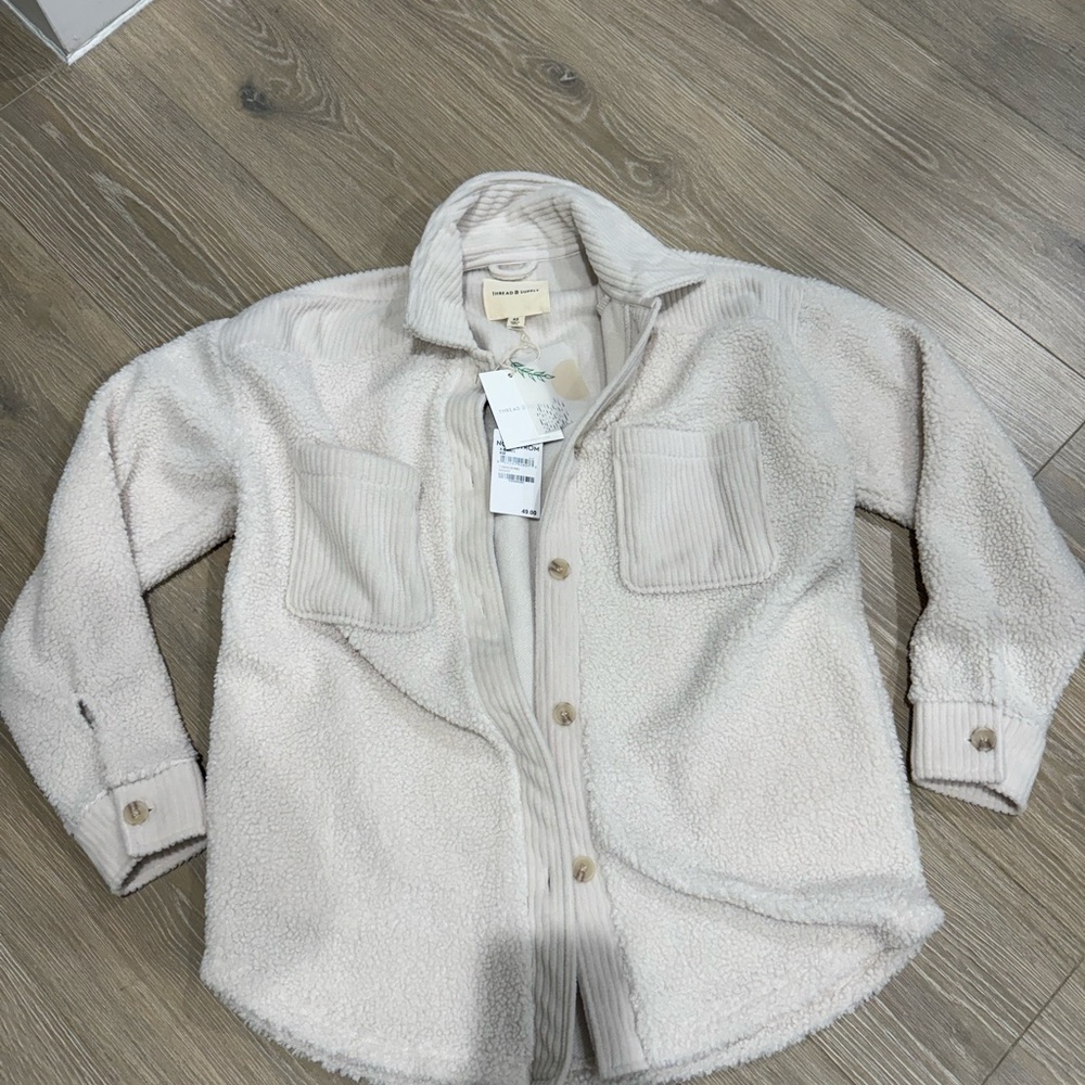 Thread & Supply Ivory Sherpa Jacket